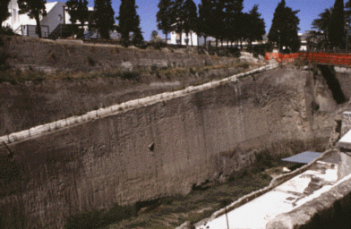 Herculaneum, showing ashes depth