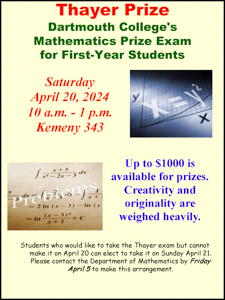 Thayer Prize Exam poster 2024