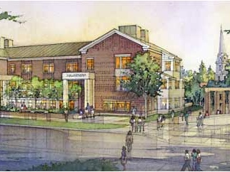 Artist's rendering from the west