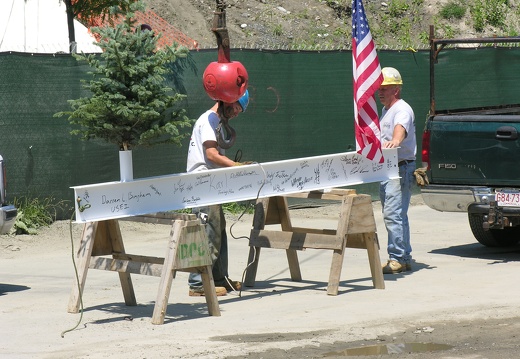 July 15, 2005 Final beam signed