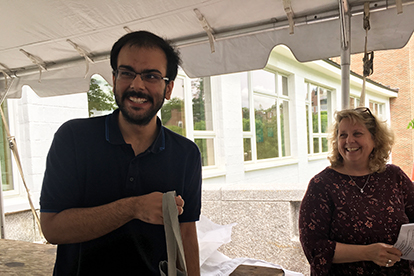 Shikhin Sethi '19 and Tracy Moloney at Math BBQ 2019