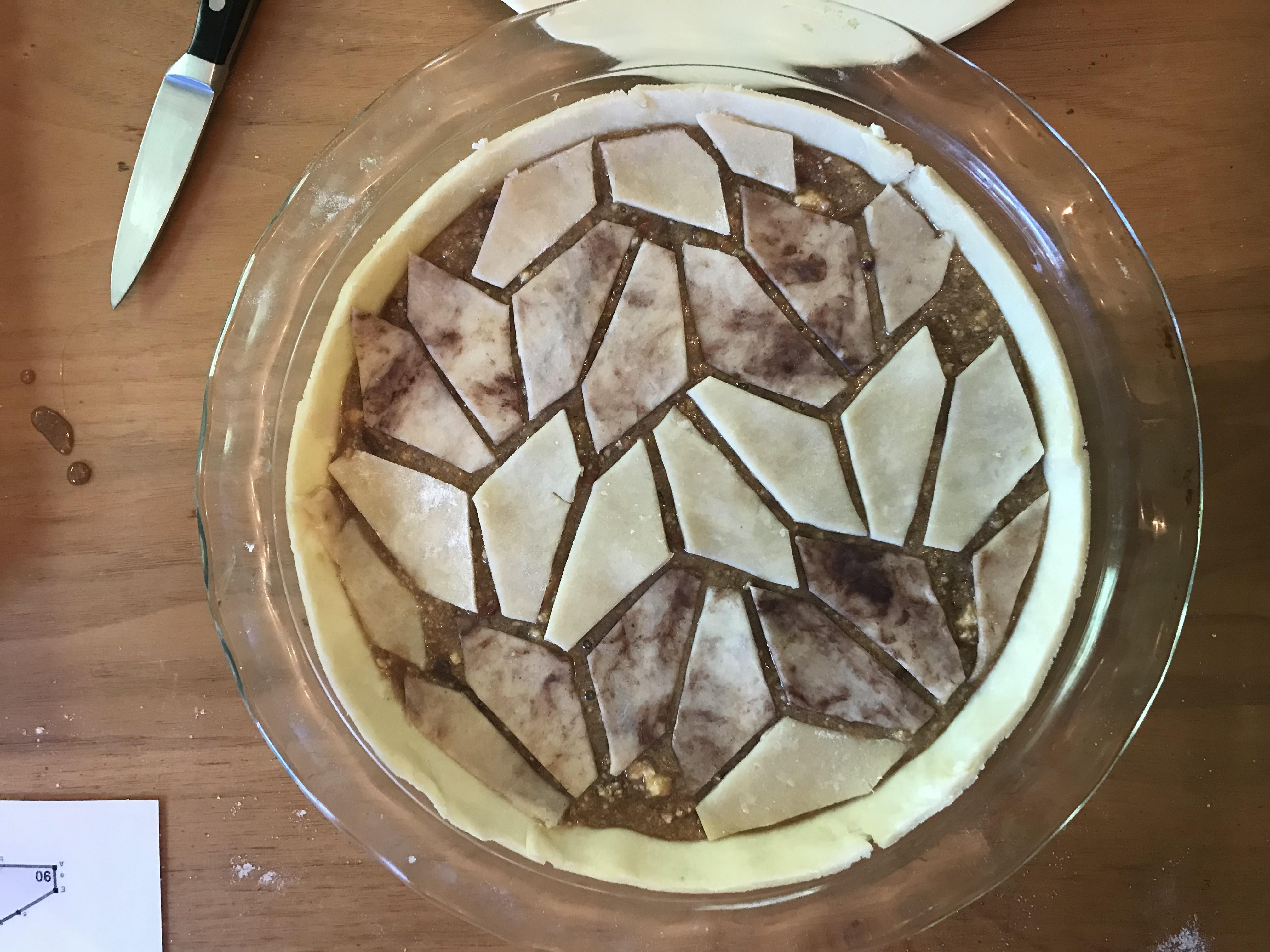 Pie of a pentagonal tiling. 