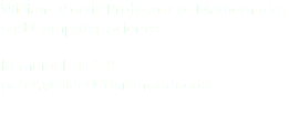 William Morrill Professor of Mathematics and Computer Science Kemeny Hall 231
peter.winkler@dartmouth.edu